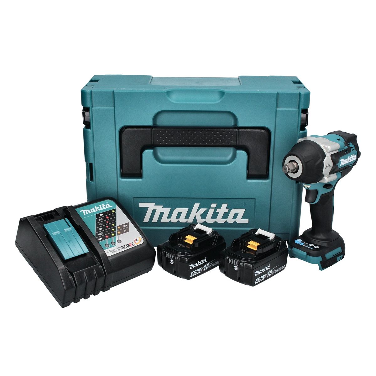 Makita DTW 700 RMJ clé à chocs sans fil 18 V 700 Nm 1/2" XPT Brushless + 2x batterie 4,0 Ah + chargeur + Makpac