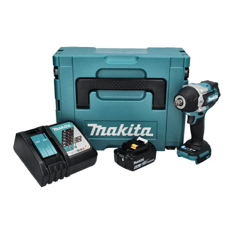 Makita DTW 700 RT1J Clé à chocs sans fil 18 V 700 Nm 1/2" XPT Brushless + 1x batterie 5,0 Ah + chargeur + Makpac