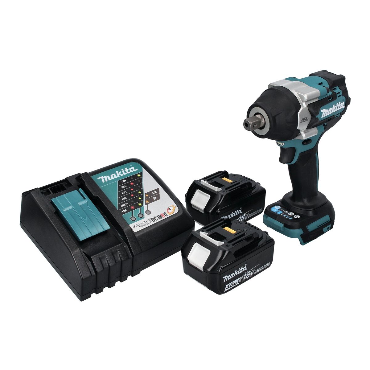 Makita DTW 701 RM clé à chocs sans fil 18 V 700 Nm 1/2" XPT Brushless + 2x batteries 4,0 Ah + chargeur