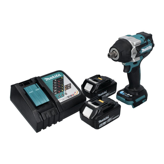 Makita DTW 701 RT Akku Schlagschrauber 18 V 700 Nm 1/2" XPT Brushless + 2x Akku 5,0 Ah + Ladegerät