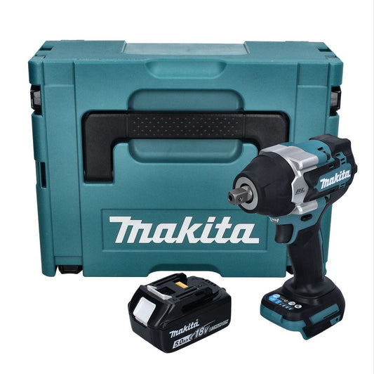 Makita DTW 701 T1J clé à chocs sans fil 18 V 700 Nm 1/2" XPT Brushless + 1x batterie 5,0 Ah + Makpac - sans chargeur