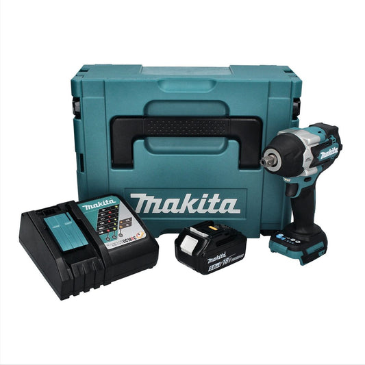 Makita DTW 701 RT1J clé à chocs sans fil 18 V 700 Nm 1/2" XPT Brushless + 1x batterie 5,0 Ah + chargeur + Makpac