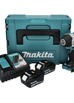 Makita DTW 701 RTJ Akku Schlagschrauber 18 V 700 Nm 1/2" XPT Brushless + 2x Akku 5,0 Ah + Ladegerät + Makpac