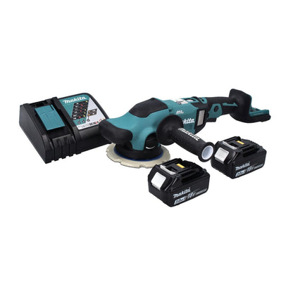 Makita DPO 600 RF polisseuse excentrique sur batterie 18 V 150 mm XPT Brushless + 2x batteries 3,0 Ah + chargeur