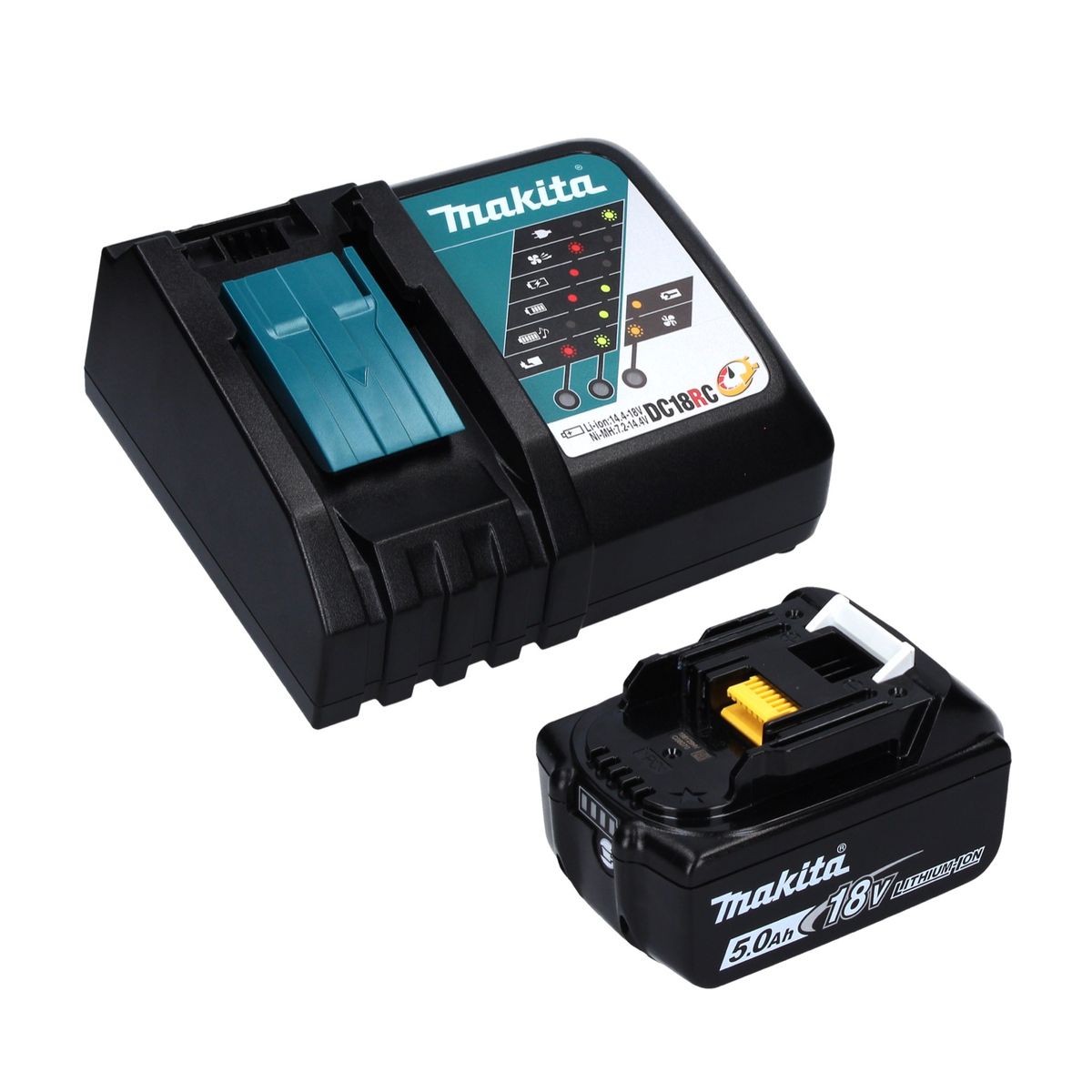 Makita DPO 600 RT1 Akku Exzenterpolierer 18 V 150 mm XPT Brushless + 1x Akku 5,0 Ah + Ladegerät