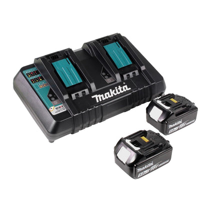 Makita DUB 363 PT2V souffleur/aspirateur à feuilles sans balais 36 V (2x 18 V) + kit d'aspiration + 2x batterie 5,0 Ah + double chargeur