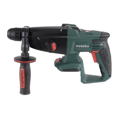 Metabo KHA 18 LTX Akku Kombihammer 18 V 2,2 J SDS Plus + 2x Akku 4,0 Ah + Ladegerät + Bohrer und Meißel Set 11 tlg. PGM zertifiziert  + metaBOX