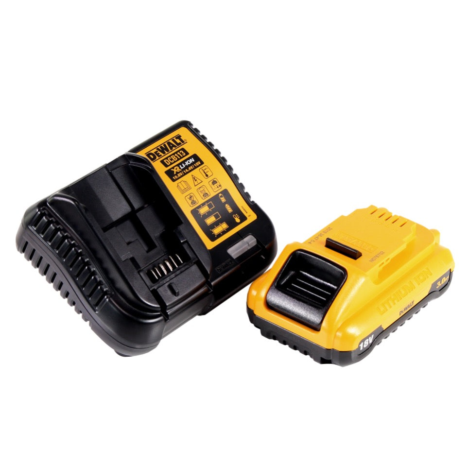 Raboteuse à batterie DeWalt DCP 580 L1 18 V 82 mm sans balais + sac à poussière DWV 9390 + 1x batterie 3,0 Ah + chargeur