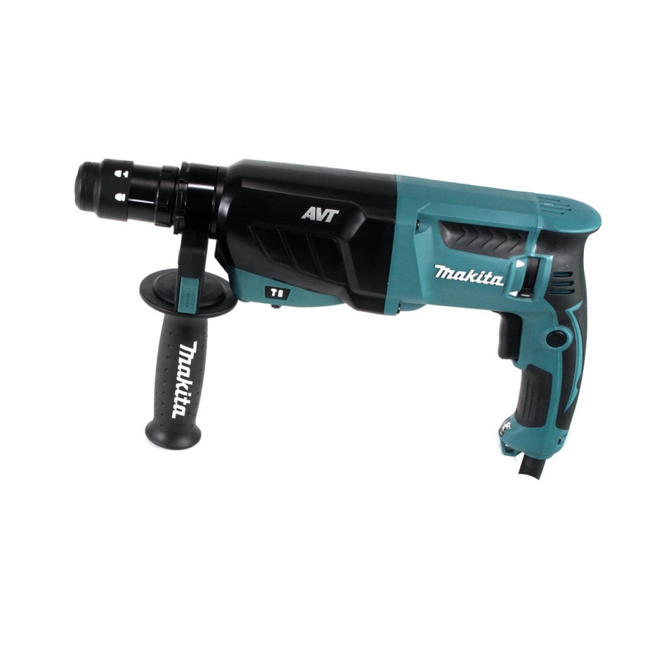 Makita HR 2631 FTJ Kombihammer 800 W SDS Plus + Schnellspannbohrfutter + Bohrer und Meißel Set 11 tlg. PGM zertifiziert + Makpac - Toolbrothers