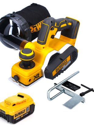 Raboteuse à batterie DeWalt DCP 580 N 18 V 82 mm sans balais + sac à poussière DWV 9390 + 1x batterie 4,0 Ah - sans chargeur