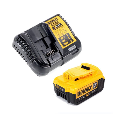 Raboteuse à batterie DeWalt DCP 580 M1 18 V 82 mm sans balais + sac de récupération de poussière DWV 9390 + 1x batterie 4,0 Ah + chargeur