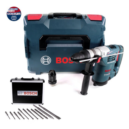 Marteau perforateur Bosch GBH 4-32 DFR 900 W 4,2 J SDS-plus + jeu de forets et burins 11 pièces certifiés PGM + L-Boxx.