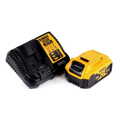 Raboteuse à batterie DeWalt DCP 580 P1 18 V 82 mm sans balais + sac à poussière DWV 9390 + 1x batterie 5,0 Ah + chargeur