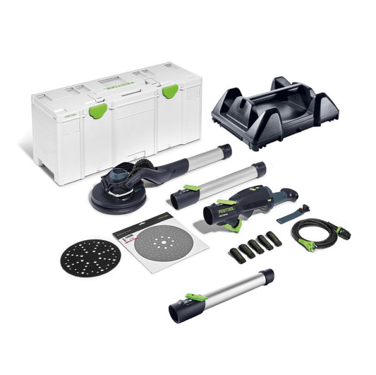 Festool LHS 2 225 EQI-Plus Langhalsschleifer PLANEX 400 W 225 mm ( 575990 ) Brushless + Zubehör + Verlängerung 450 mm + Werkzeughalter + Systainer SYS3 XXL - Toolbrothers