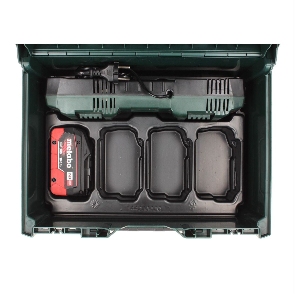 Kit de base Metabo 1x batterie 18 V 10,0 Ah LIHD + double chargeur + métaBOX