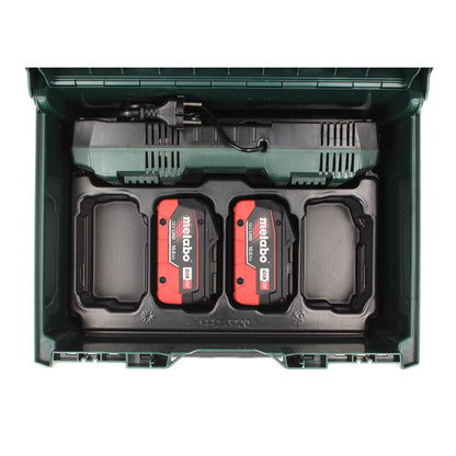 Metabo Basis Set 2x Akku 18 V 10,0 Ah LIHD + Doppelladegerät + metaBOX