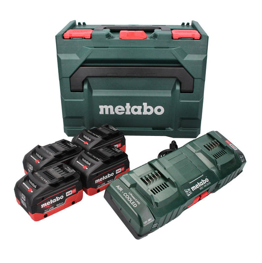 Metabo Basis Set 4x LiHD Akkupack 18 V 10,0 Ah Li-Ion Akku CAS System ( 685143000 ) + ASC 145 DUO Doppel Ladegerät + metaBOX - Toolbrothers