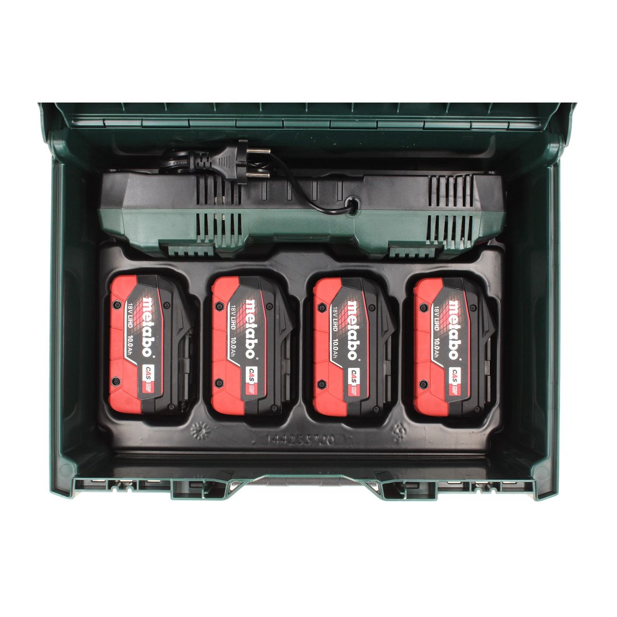 Metabo Basis Set 4x LiHD Akkupack 18 V 10,0 Ah Li-Ion Akku CAS System ( 685143000 ) + ASC 145 DUO Doppel Ladegerät + metaBOX - Toolbrothers