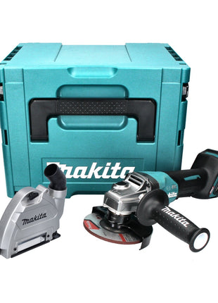 Amoladora angular a batería Makita GA 013 GZ01 40 V máx. 125 mm sin escobillas XGT + campana de aspiración + Makpac - sin batería, sin cargador