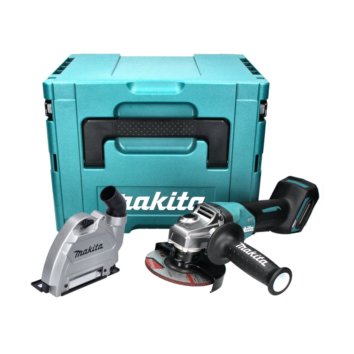 Meuleuse d'angle sur batterie Makita GA 016 GZ01 40 V max. 125 mm brushless XGT + hotte aspirante + Makpac - sans batterie, sans chargeur