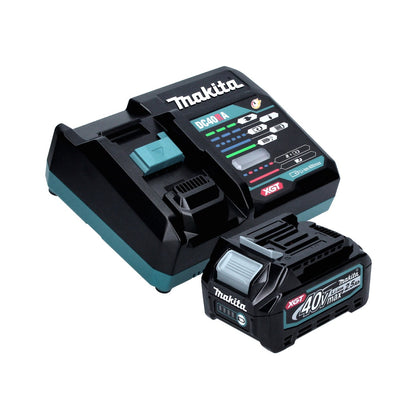 Meuleuse d'angle sur batterie Makita GA 016 GD101 40 V max. 125 mm sans balais XGT + 1x batterie 2,5 Ah + chargeur + hotte d'aspiration + Makpac