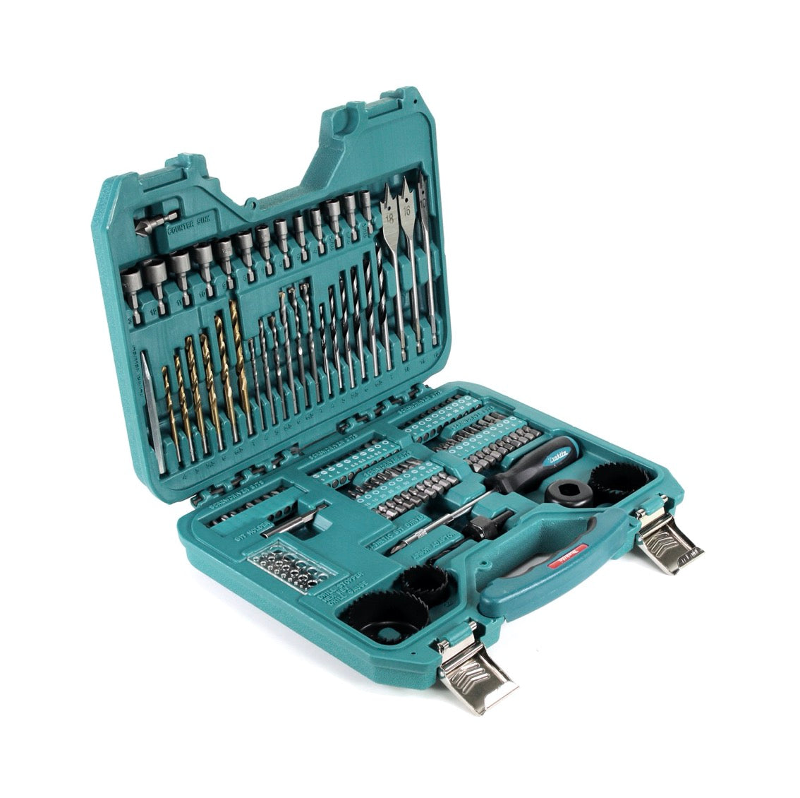 Makita HP 333 DWAE Akku Schlagbohrschrauber 12 V 30 Nm + 2x Akku 2,0 Ah + Ladegerät + 101 tlg. Bit Bohrer Set + Koffer - Toolbrothers