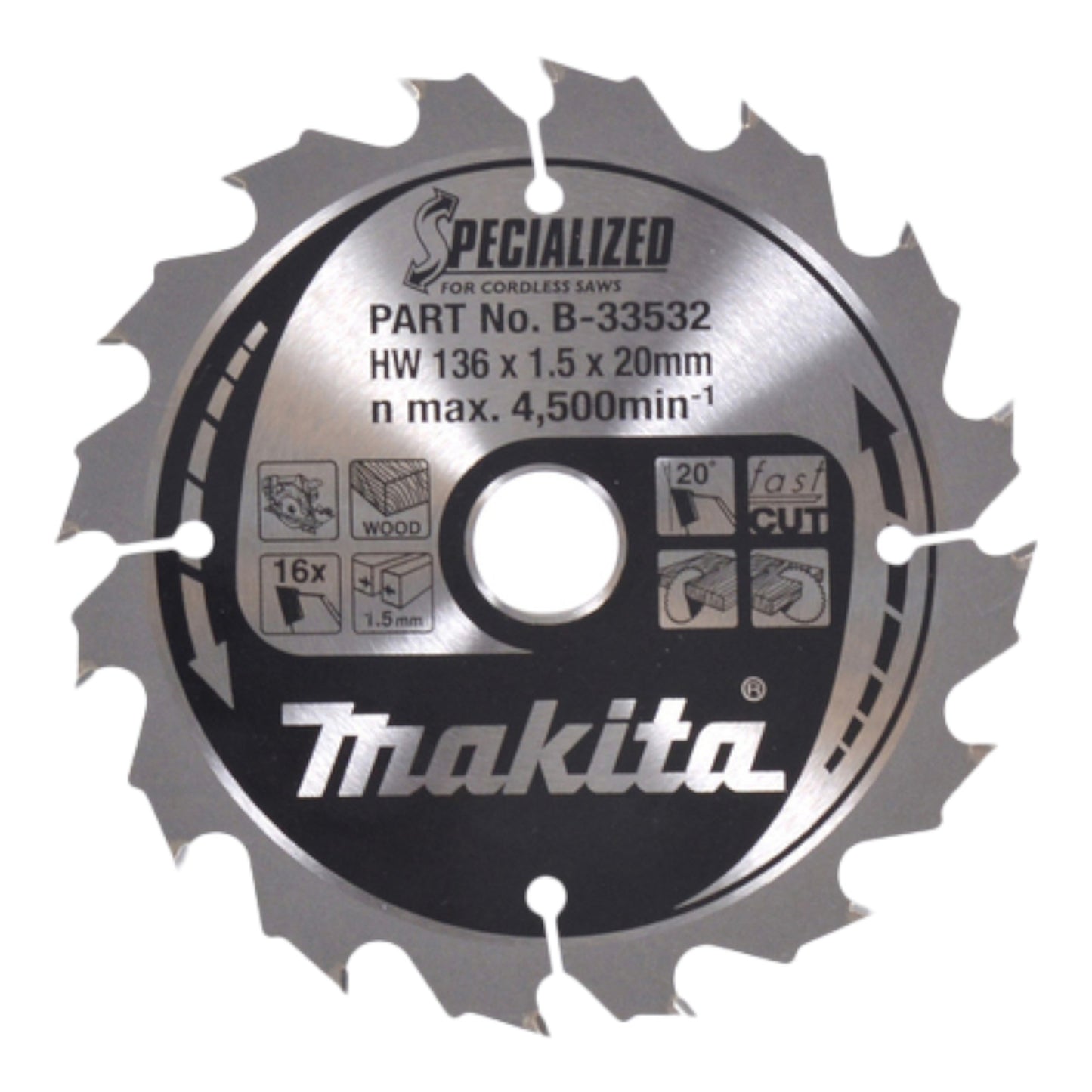 Makita jeu de lames de scie pack de 3 136 x 20 x 1 mm 16Z + 24Z (B-33897)