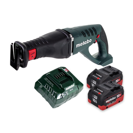 Scie sabre sur batterie Metabo ASE 18 LTX 18 V + 2x batteries 10,0 Ah + chargeur