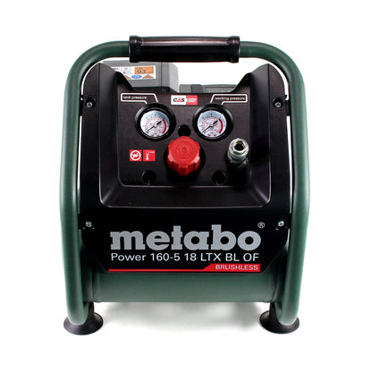 Metabo Power 160-5 18 LTX BL OF Akku Kompressor 18 V 8,0 bar Brushless + 1x Akku 10,0 Ah - ohne Ladegerät