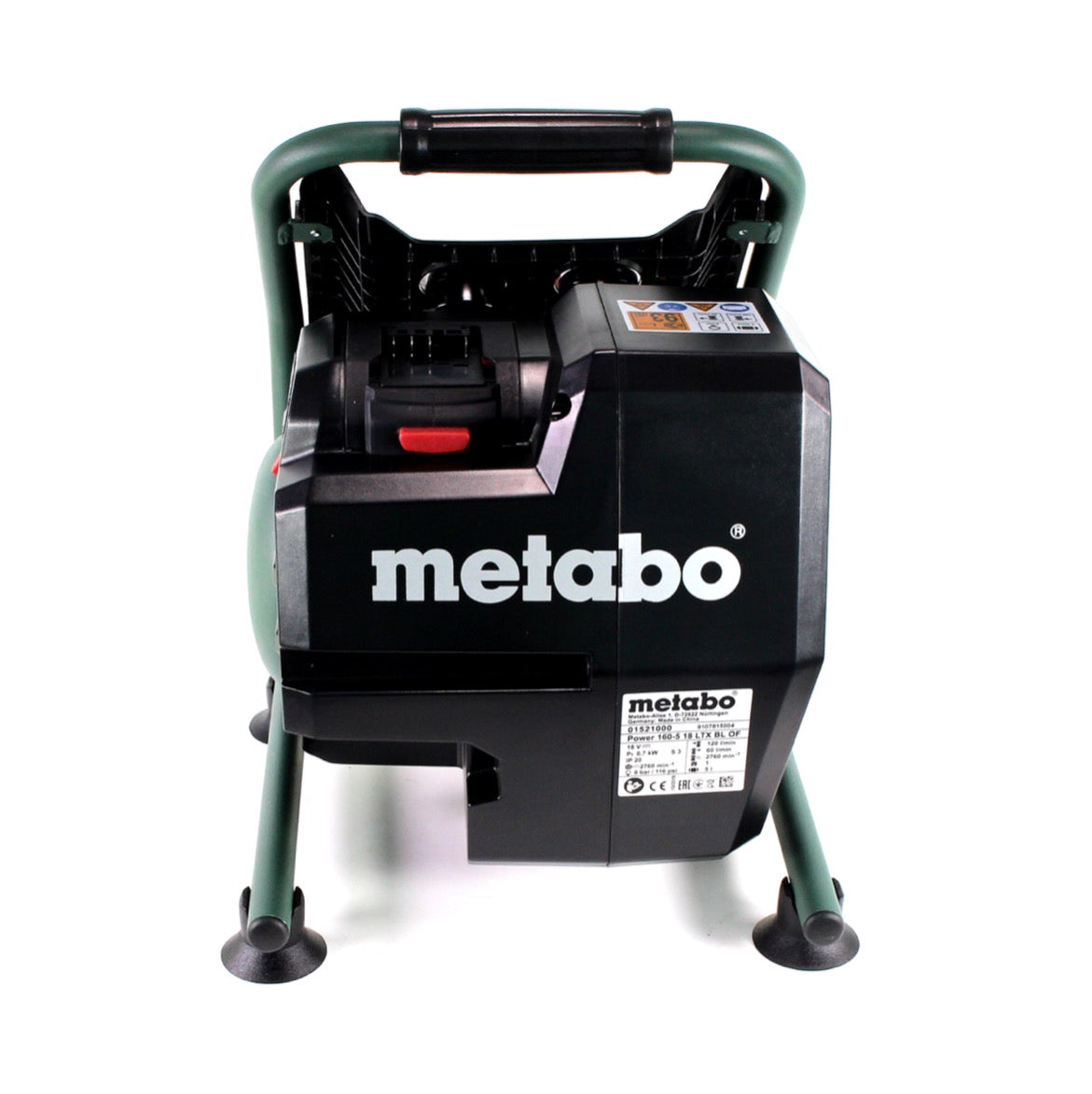 Metabo Power 160-5 18 LTX BL OF Akku Kompressor 18 V 8,0 bar Brushless + 1x Akku 10,0 Ah + Ladegerät