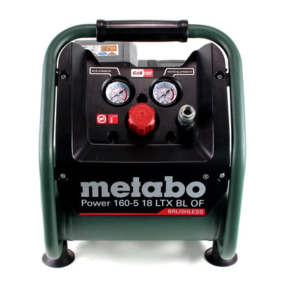 Compresseur à batterie Metabo Power 160-5 18 LTX BL OF 18 V 8,0 bar sans balais + 2x batterie 10,0 Ah + chargeur