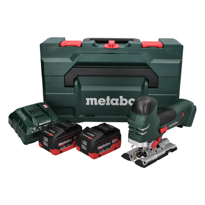 Scie sauteuse Metabo STA 18 LTX 140 avec batterie 18 V + 2x batteries 10,0 Ah + chargeur + métaBOX