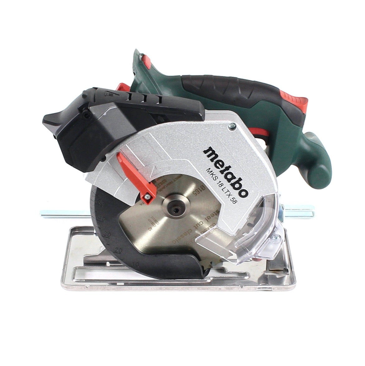 Metabo MKS 18 LTX 58 Akku Metall Handkreissäge 18 V 165 mm + 2x Akku 10,0 Ah + Ladegerät + MetaLoc