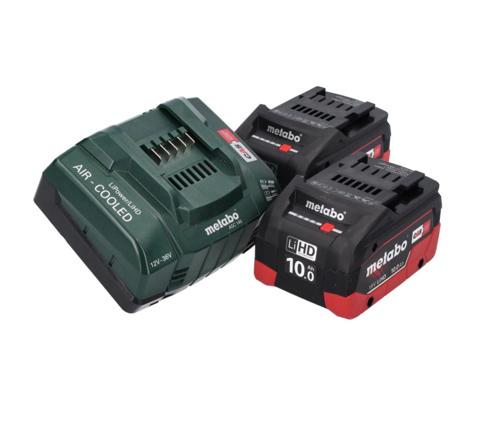 Metabo W 18 LTX 125 Quick Akku Winkelschleifer 18 V 125 mm ( 602174840 ) + 2x 10,0 Ah Akku + Ladegerät + MetaLoc