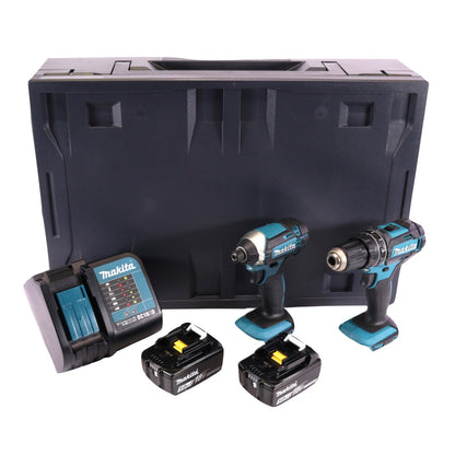 Makita DHP 482 STMX perceuse à percussion sans fil 18 V 62 Nm + clé à chocs sans fil DTD 152 18 V 165 Nm 1/4" + 2x batteries 5,0 Ah + chargeur + Makbox Maxi