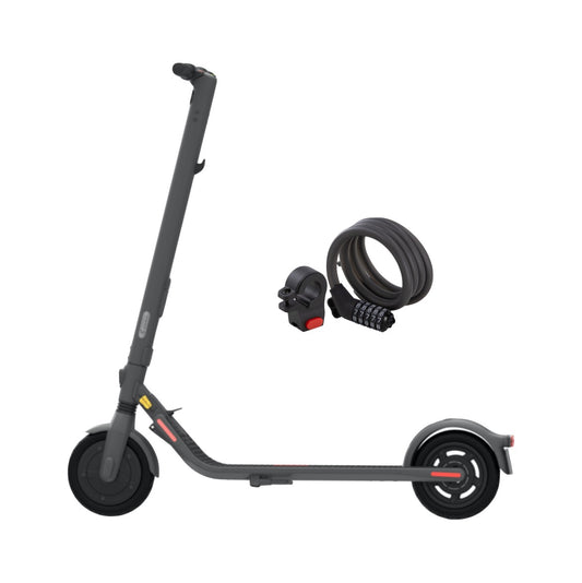 Ninebot by Segway Kick Scooter E25D E-Scooter Trottinette électrique 300 W 20 km/h + serrure à combinaison KickScooter