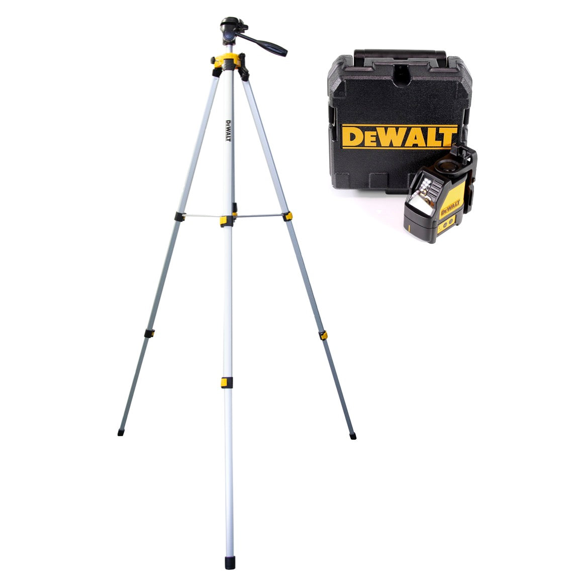 DeWalt DW 088 K Laser lignes croisées avec mode impulsion rouge + trépied en aluminium DE 0881 1,7 m 1/4"