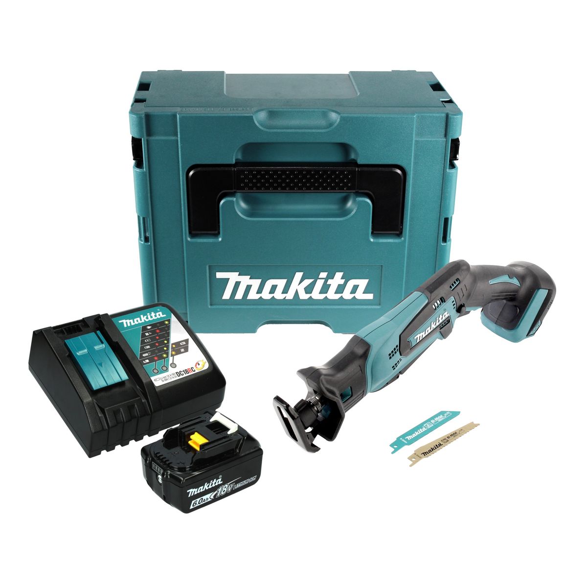 Makita DJR 183 RG1J Akku Reciprosäge 18 V + 1x Akku 6,0 Ah + Ladegerät + Makpac - Toolbrothers