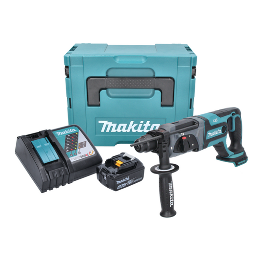 Makita DHR 241 RG1J Akku Bohrhammer 18 V 2,0 J SDS plus + 1x Akku 6,0 Ah + Ladegerät + Makpac