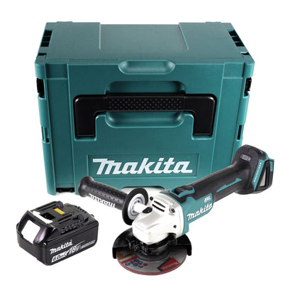 Makita DGA 504 G1J Meuleuse d'angle sur batterie 18 V 125 mm sans balais + 1x batterie 6,0 Ah + Makpac - sans chargeur