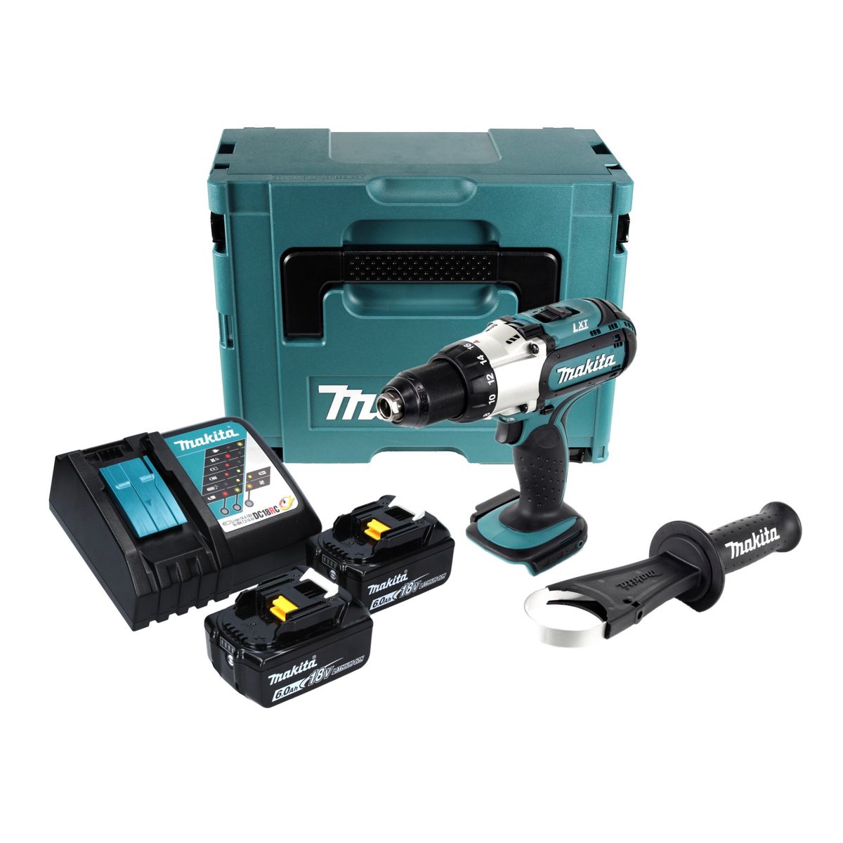 Makita DDF 451 RGJ Akku Bohrschrauber 18 V 80 Nm + 2x Akku 6,0 Ah + Ladegerät + Makpac - Toolbrothers