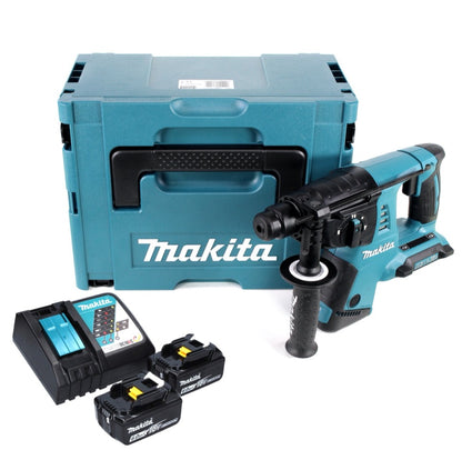 Makita DHR 263 RGJ Akku Bohrhammer 36 V ( 2x 18 V ) 3,0 J SDS-plus + 2x Akku 6,0 Ah + Ladegerät