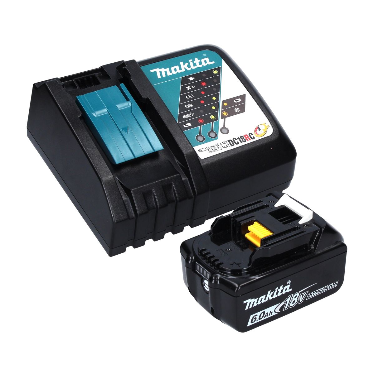 Makita DTD 155 RG1J Akku Schlagschrauber 18 V 140 Nm 1/4" Brushless + 1x Akku 6,0 Ah + Ladegerät + Makpac