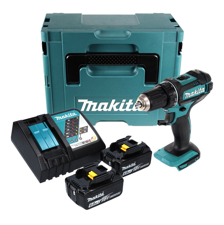 Makita DDF 482 RGJ Akku Bohrschrauber 18 V 62 Nm + 2x Akku 6,0 Ah + Ladegerät + Makpac - Toolbrothers