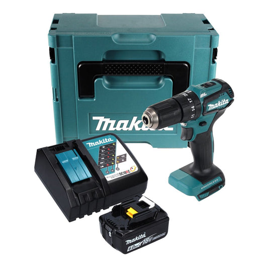 Makita DHP 483 RG1J perceuse à percussion sans fil 18 V 40 Nm + 1x batterie 6,0 Ah + chargeur + Makpac