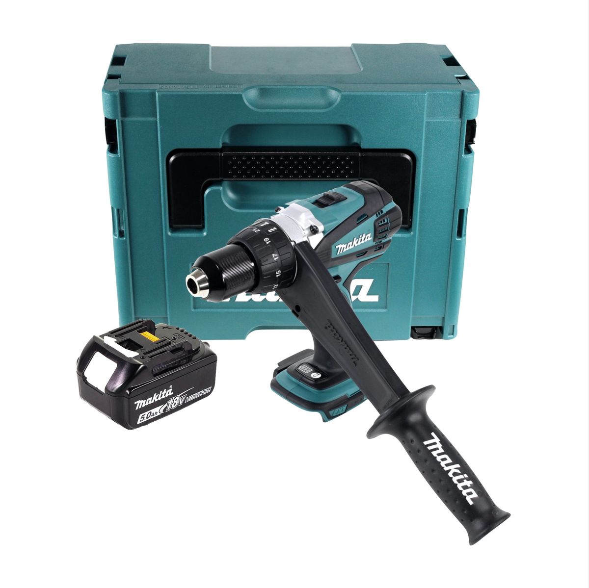 Makita DDF 458 T1J perceuse-visseuse sans fil 18 V 91 Nm + 1x batterie 5,0 Ah + Makpac - sans chargeur