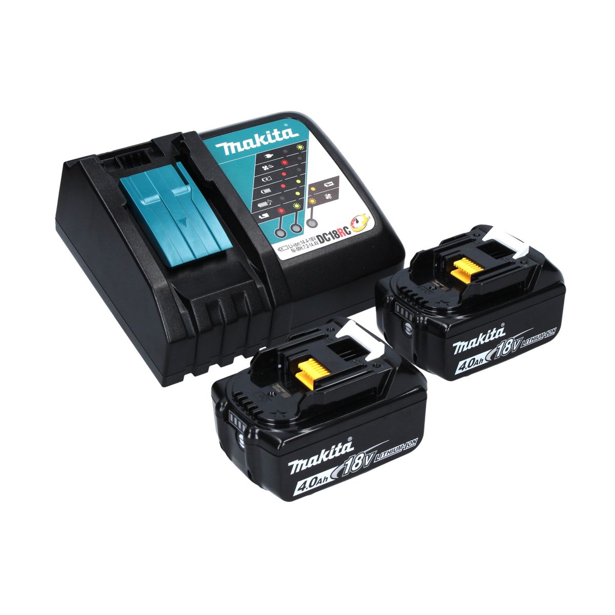 Cisaille à gazon sans fil Makita DUM 168 RM 18 V + 2 batteries 4,0 Ah + chargeur