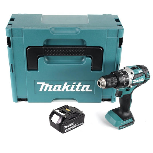 Makita DHP 484 M1J Akku Schlagbohrschrauber 18 V 54 Nm Brushless + 1x Akku 4,0 Ah + Makpac - ohne Ladegerät