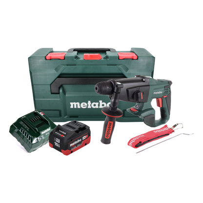 Marteau combiné à batterie Metabo KHA 18 LTX 18 V 2,2 J SDS Plus + 1x batterie 10,0 Ah + chargeur + métaBOX