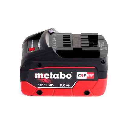 Metabo W 18 LTX 125 Quick Meuleuse d'angle sur batterie 18 V 125 mm + 1x batterie 8,0 Ah + MetaLoc - sans chargeur